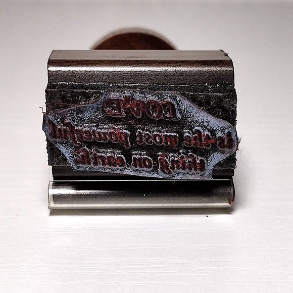 Rubber Stamp LOVE 3cm x 1.5cm by TheStampMaker - Picture 2 of 5